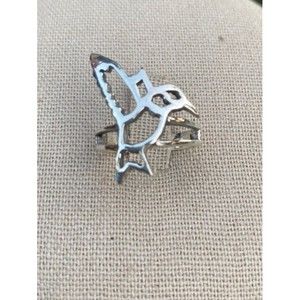 Sterling Silver 925 Hummingbird Ring Sz 6